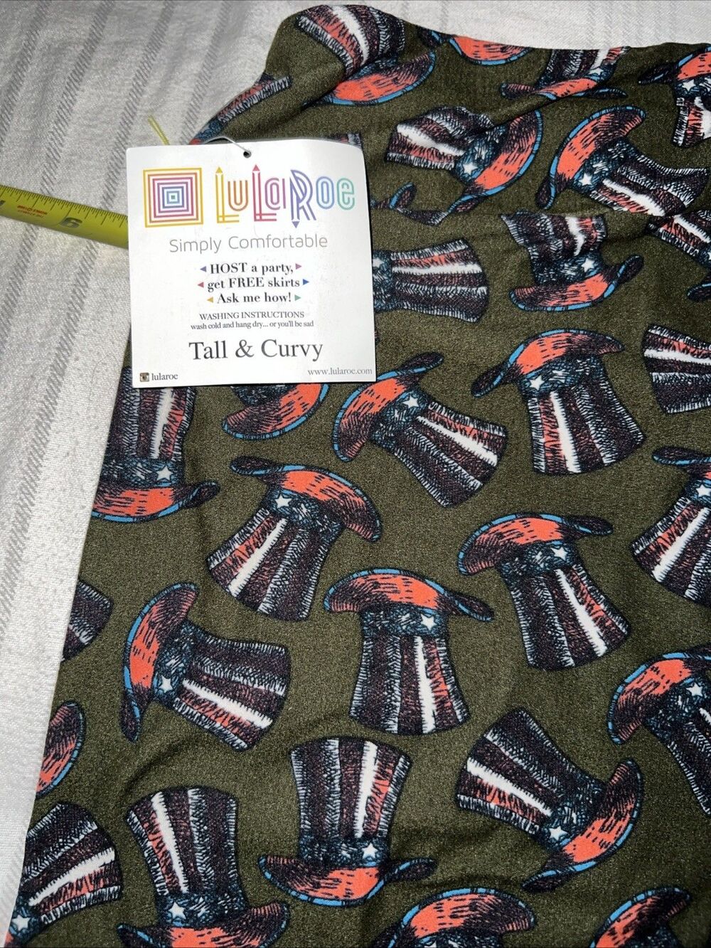 LuLaRoe OS One Size Mystery Leggings NWT W/patriotic Hats